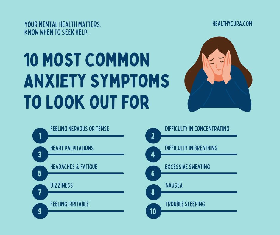 10 Common Anxiety Symptoms to Look Out For Healthy Cura